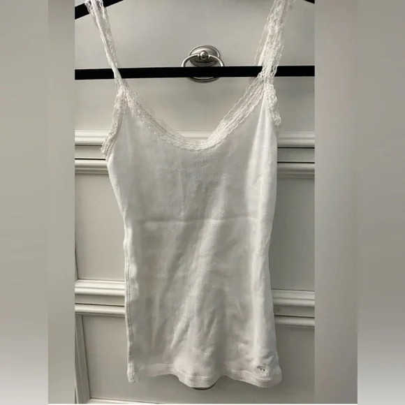 Abercrombie & Fitch Girls Large White Lace Tank Top-Camisole - Picture 2 of 8